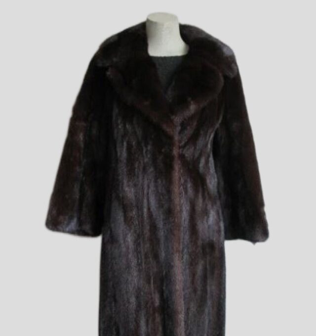 Mink Fur Coat Jacket SUPERB Sz 6/8 Natural Dark Pastel