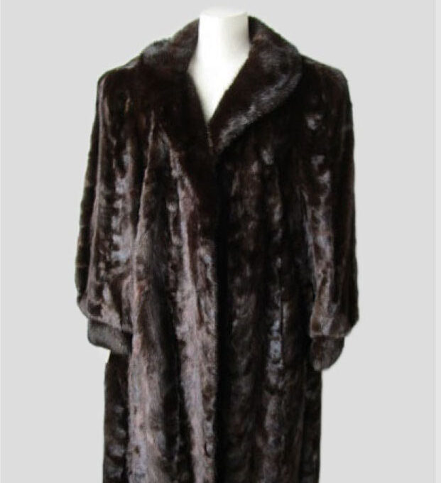 Mink Fur Coat Jacket Sz 10 MINT Natural Dark Ranch