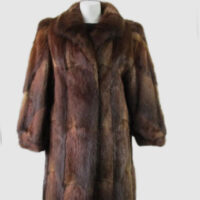Muskrat Fur Coat MINT Sz 8