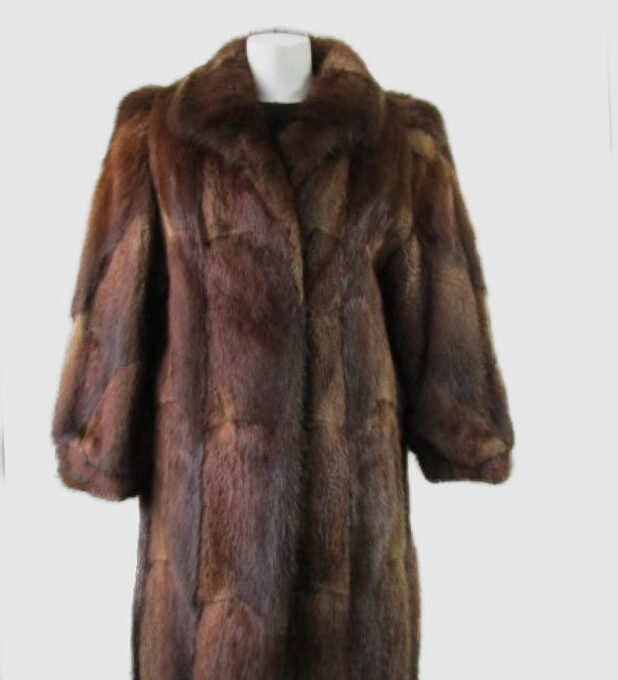 Muskrat Fur Coat MINT Sz 8