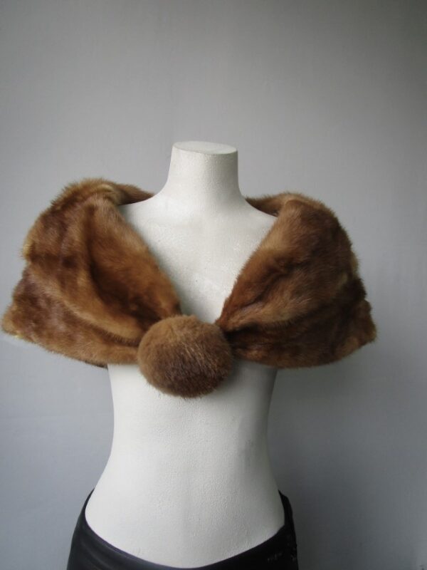 Mink Fur Cape Shawl Stole Wrap Cape MINT Wedding