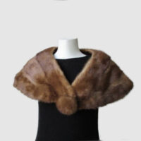 Mink Fur Cape Shawl Stole Wrap Cape MINT Wedding