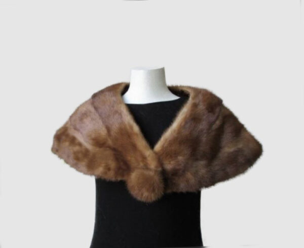 Mink Fur Cape Shawl Stole Wrap Cape MINT Wedding