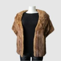 Mink Fur Cape Shawl Stole Wrap Cape MINT Wedding