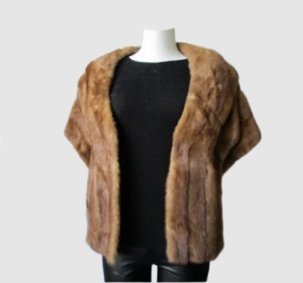Mink Fur Cape Shawl Stole Wrap Cape MINT Wedding