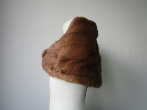Muskrat Fur Stole Wrap Cape MINT - Image 2