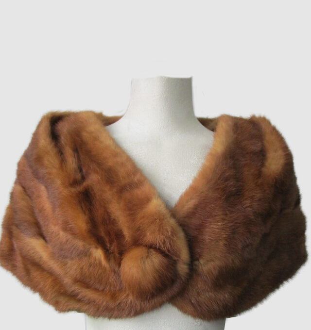 Mink Fur Cape Shawl Stole Wrap Cape MINT Wedding Chinese Mink