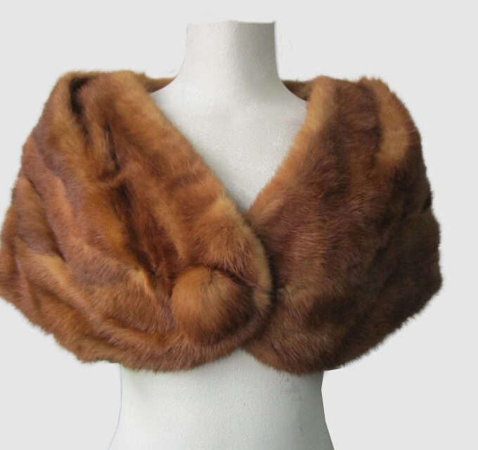 Mink Fur Cape Shawl Stole Wrap Cape MINT Wedding Chinese Mink