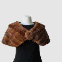 Mink Fur Cape Shawl Stole Wrap Cape MINT Wedding