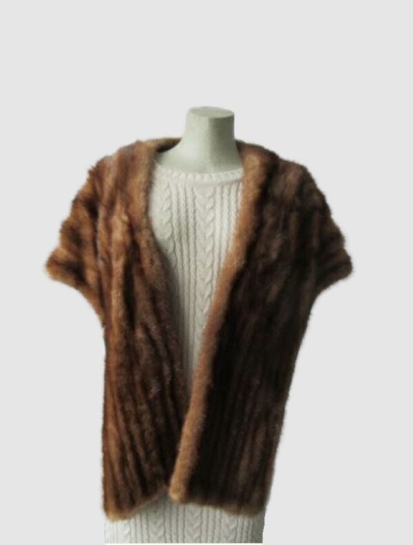 Mink Fur Shawl Stole Wrap Cape Wedding MINT