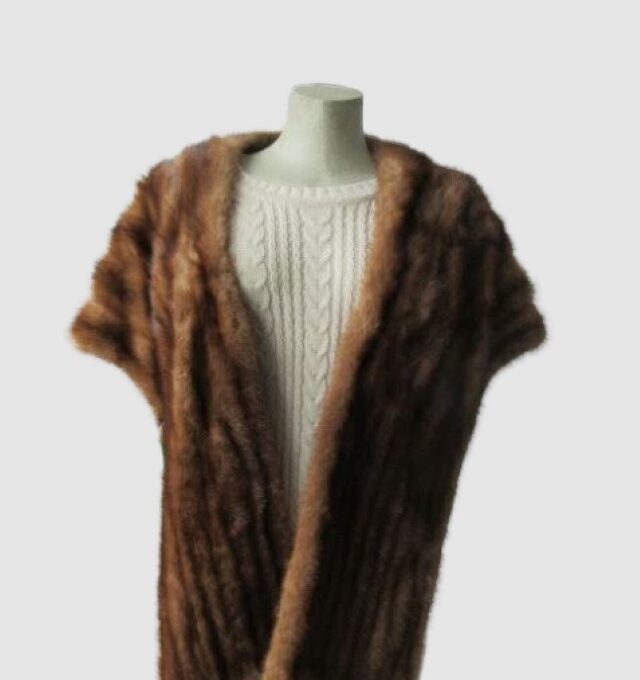 Mink Fur Shawl Stole Wrap Cape Wedding MINT