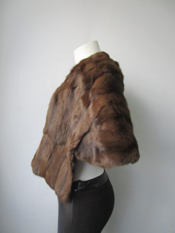 Squirrel Fur Stole Wrap Cape Wedding SUPERB Sz M - Image 3