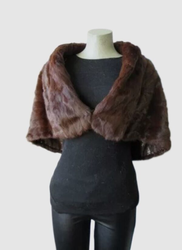 Squirrel Fur Stole Wrap Cape Wedding SUPERB Sz M