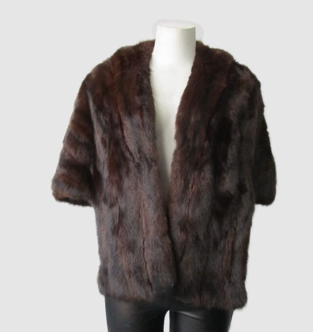 Squirrel Fur Stole Wrap Cape Wedding Superb Sz M
