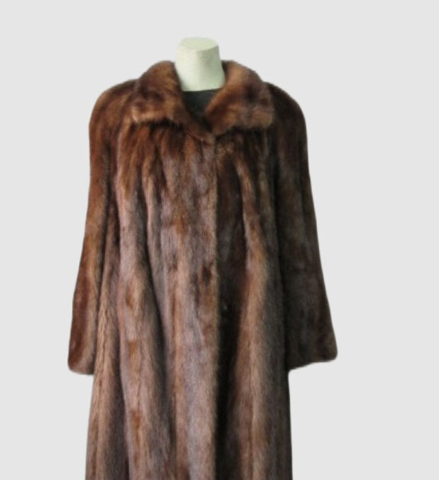 Mink Fur Coat Jacket SUPERB Sz 10 Natural Demi-Buff