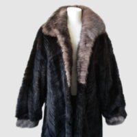 Mink Fur Coat Mint Sz 8 Natural Dark Ranch & Blue Iris