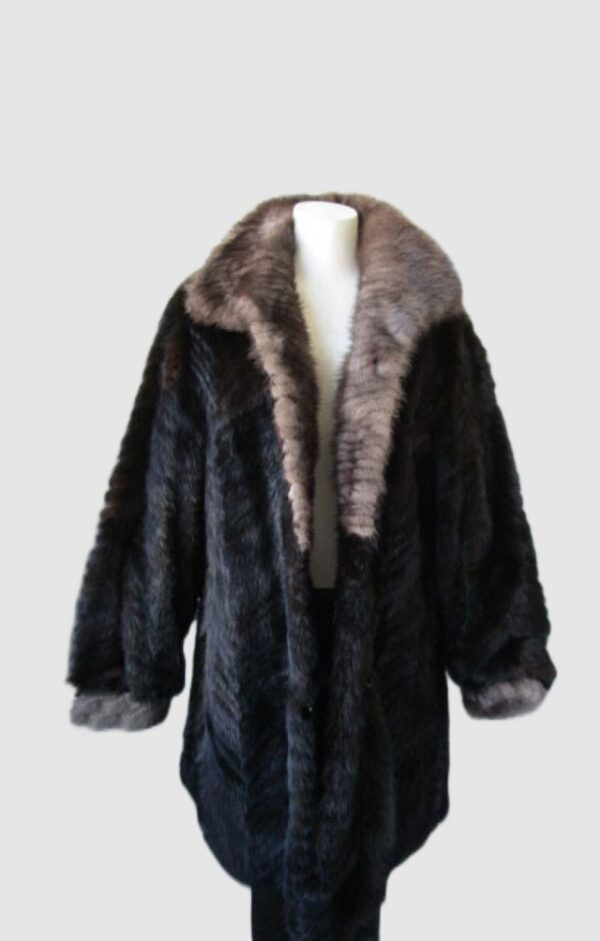 Mink Fur Coat Mint Sz 8 Natural Dark Ranch & Blue Iris