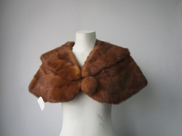 Mink Fur Cape Shawl Stole Wrap Cape Mint WEDDING