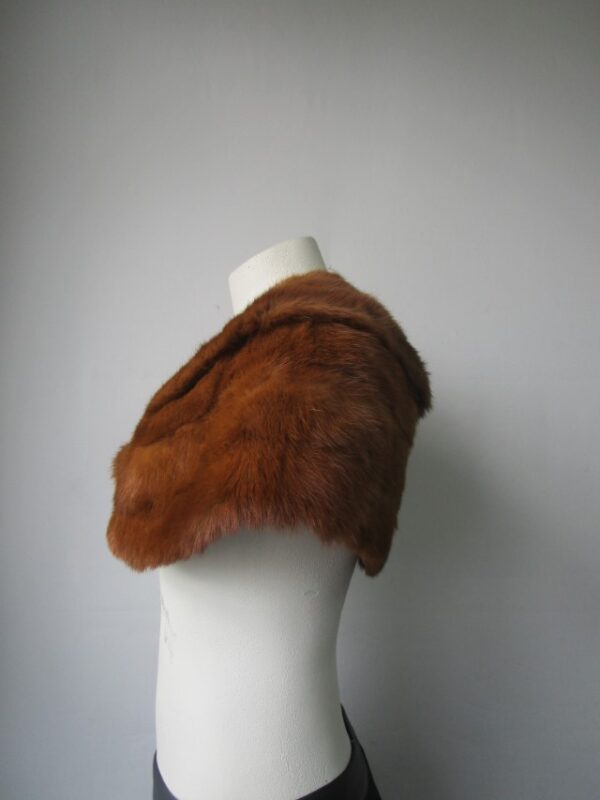 Mink Fur Cape Shawl Stole Wrap Cape Mint WEDDING - Image 2
