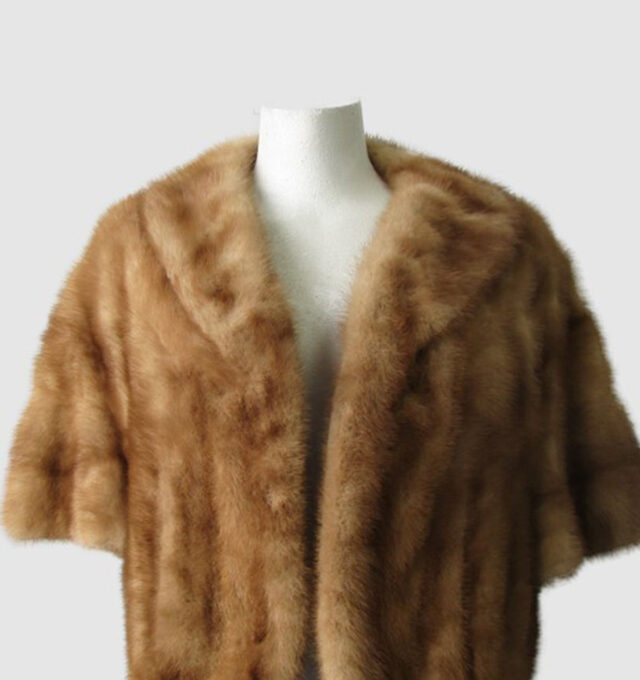 Mink Fur Bolero Shrug Stole Wrap Cape Wedding