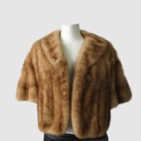 Mink Fur Bolero Shrug Stole Wrap Cape Wedding