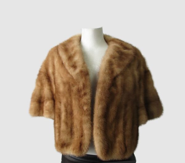 Mink Fur Bolero Shrug Stole Wrap Cape Wedding