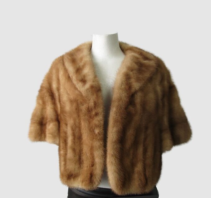 Mink Fur Bolero Shrug Stole Wrap Cape Wedding