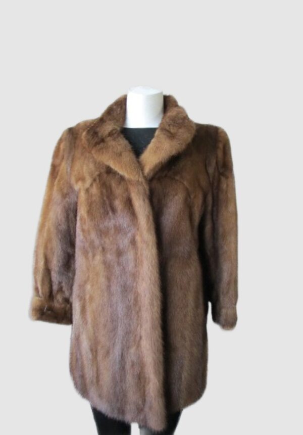 Mink Fur Coat Jacket MINT+ Sz 8 Natural Pastel