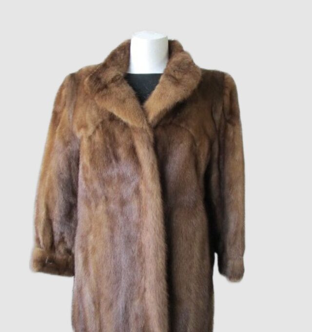 Mink Fur Coat Jacket MINT+ Sz 8 Natural Pastel