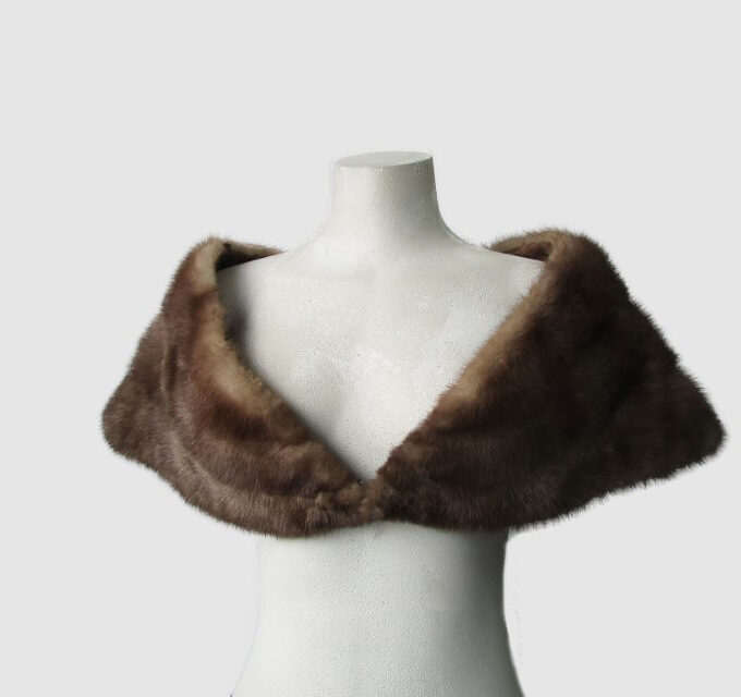 Mink Fur Collar Shawl Stole Wrap Cape MINT Sable WEDDING