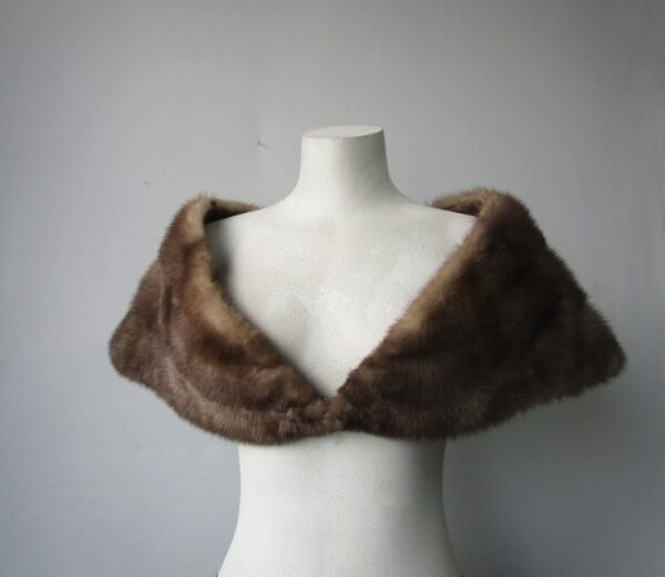 Mink Fur Collar Shawl Stole Wrap Cape MINT Sable WEDDING
