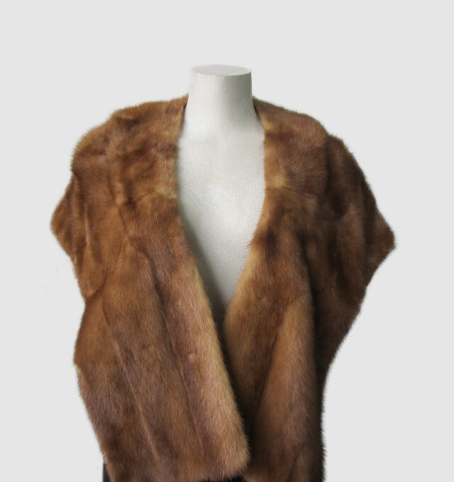 Mink Fur Stole Wrap Cape Wedding MINT