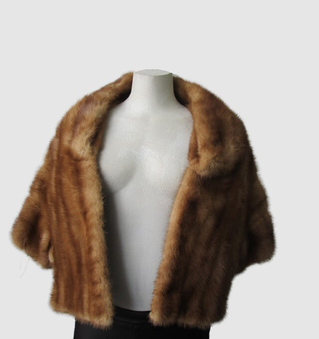 Mink Fur Stole Wrap Cape Wedding MINT
