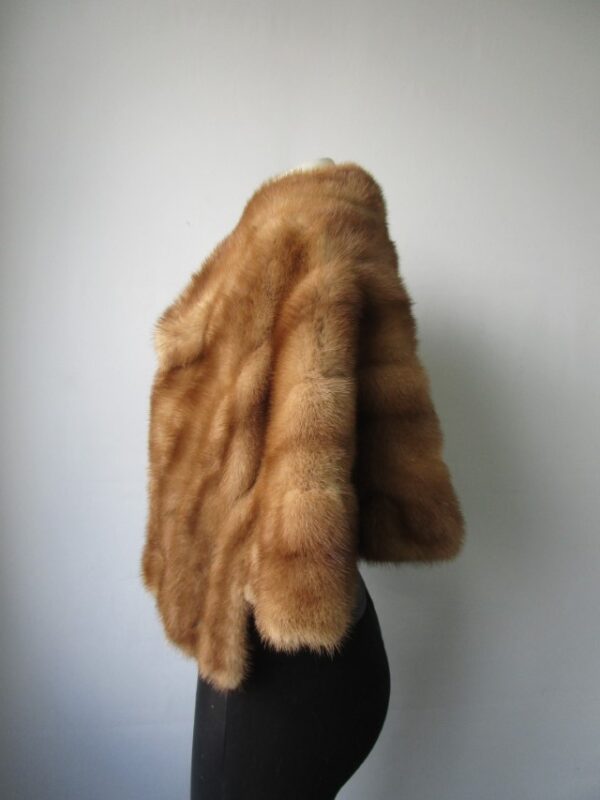 Mink Fur Stole Wrap Cape Wedding MINT - Image 2