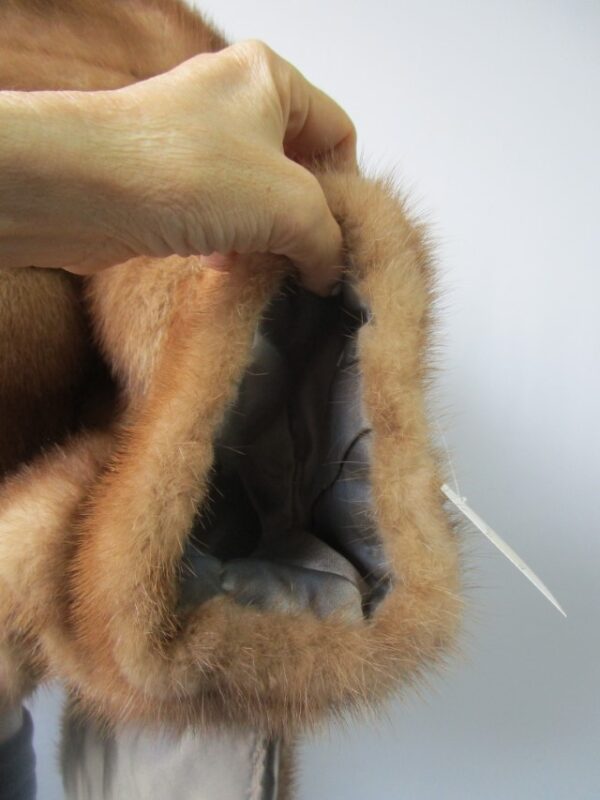 Mink Fur Stole Wrap Cape Wedding MINT - Image 4