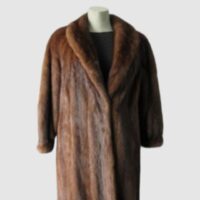 Mink Fur Coat Jacket MINT Sz 8 Natural Dark Pastel