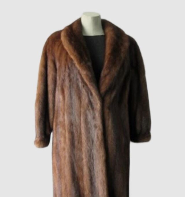 Mink Fur Coat Jacket MINT Sz 8 Natural Dark Pastel