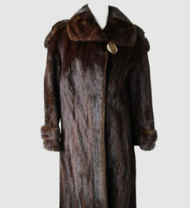 Mink Fur Coat MINT Sz 8 Natural Dark Pastel