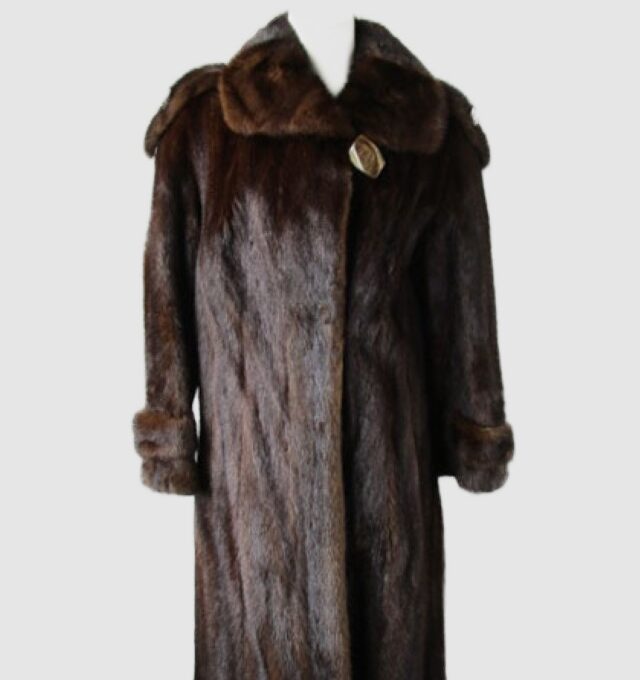Mink Fur Coat MINT Sz 8 Natural Dark Pastel