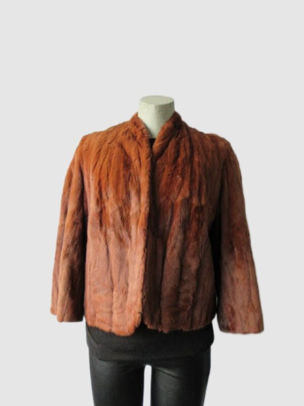 Russian Ermine Fur Jacket Bolero Cape Mint Vintage Sz S