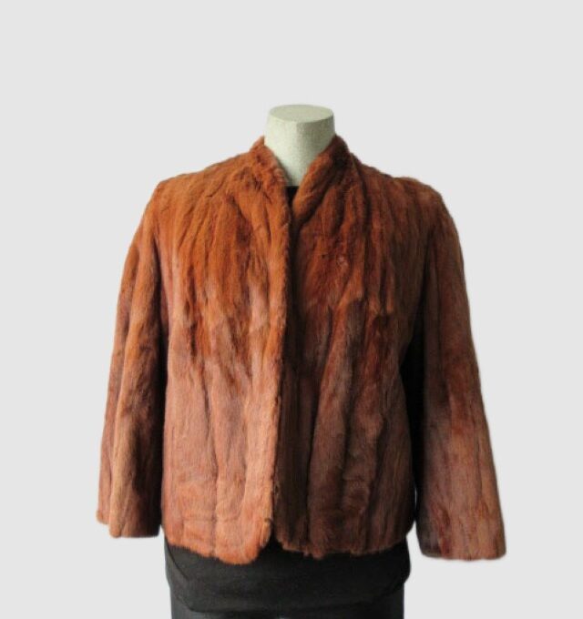 Russian Ermine Fur Jacket Bolero Cape Mint Vintage Sz S