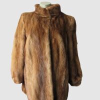 Mink Fur Coat Jacket Sz 10/12 M Natural Pastel
