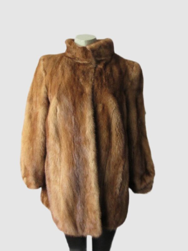 Mink Fur Coat Jacket Sz 10/12 M Natural Pastel
