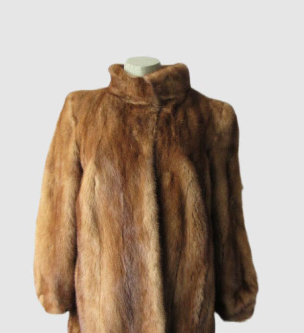 Mink Fur Coat Jacket Sz 10/12 M Natural Pastel