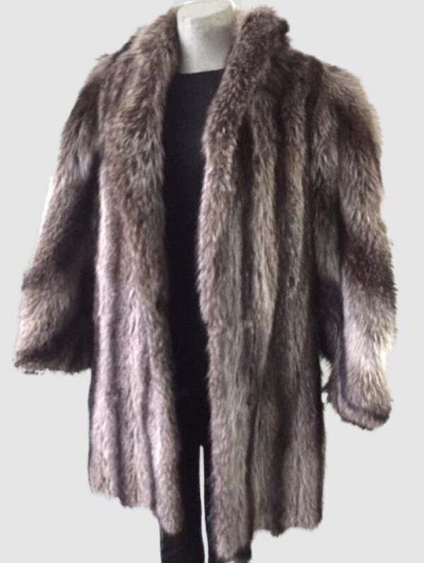 Raccoon Fur Coat Jacket MINT+ Sz 10
