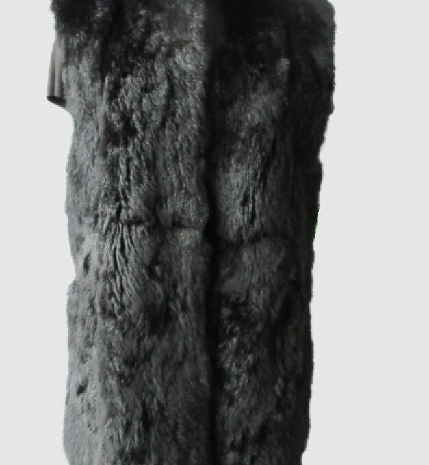 Opossum Fur Vest Lining MINT+ Sz 8 Black