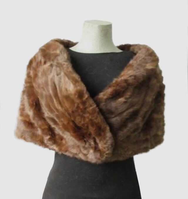 Squirrel Fur Stole Wrap Wedding MINT+