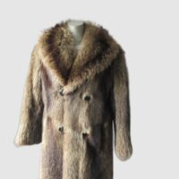 Raccoon Fur Coat Jacket MINT Men Sz 40/42