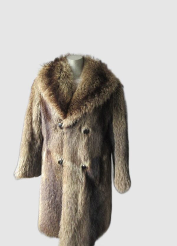 Raccoon Fur Coat Jacket MINT Men Sz 40/42