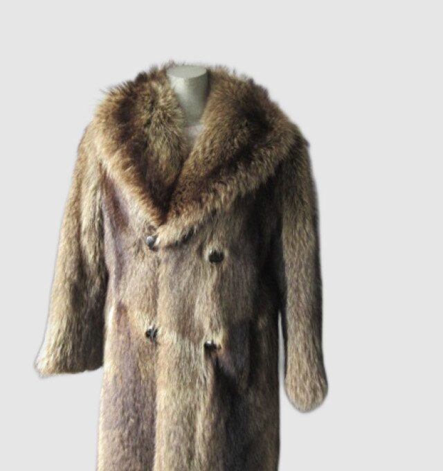 Raccoon Fur Coat Jacket MINT Men Sz 40/42